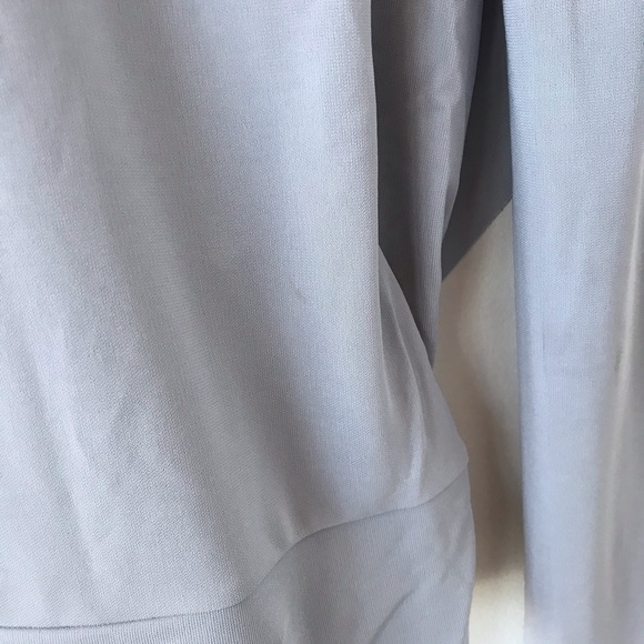 Roland Mouret pale blue long sleeved draped back top - Picture 7 of 16